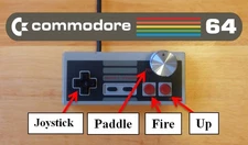 Modded Joystick Paddle Controller Combination for Commodore 64 128 VIC-20 Mod