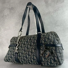 Christian Dior Mini Boston Bag Trotter CD Hardware Brown Leather, Used