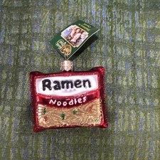 Old World Christmas Ramen Noodles Glass Ornament Bauble