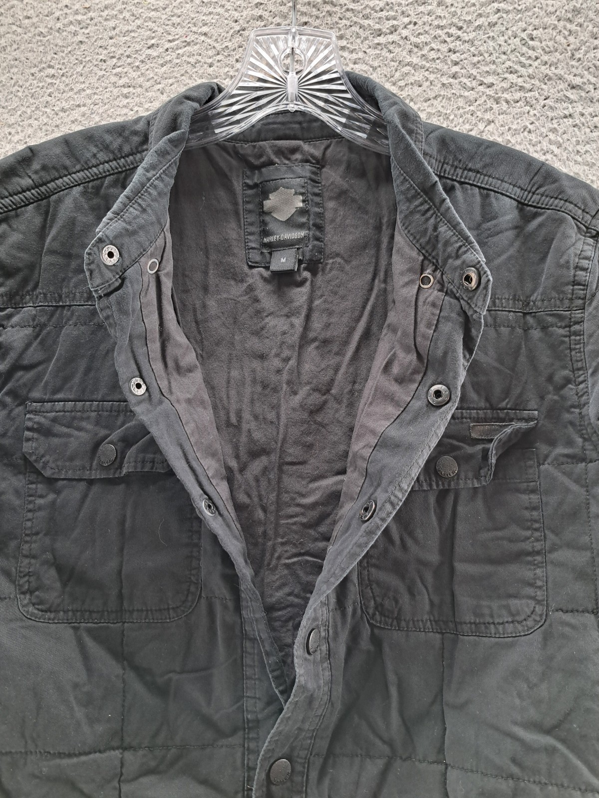 Harley Davidson Snap Button Jacket Shacket Mens M… - image 6