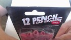 Vtg 1997 Entre Unopened Pack of 12 Pencil Cap Erasers Pink Fits Most Office Supp — photo 4