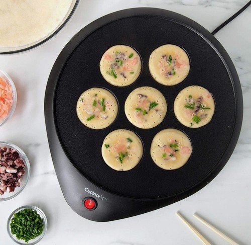 CucinaPro Ebelskiver Maker- Electric Non-stick Baker for Making Takoyaki - Picture 4 of 6