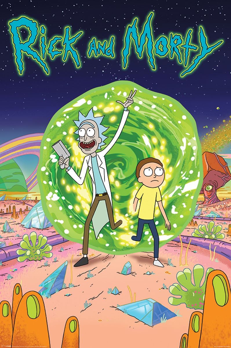 Laminated Rick & Morty Portal Maxi Poster
