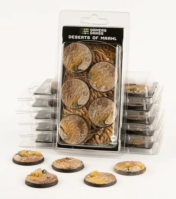 Gamers Grass: Battle Ready Bases: Deserts of Maahl 40mm Round (x5)