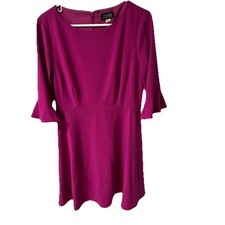 Tahari Arthur S.Levine Women’s Sz 8 Magenta Color Boat Neckline