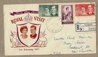 Australia 1954 SCP Royal Visit FDC Cover NSW Postmark Registered Waverley