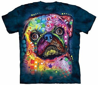 The Mountain Tie Dye T-Shirt Russo Pug Dog Pet Animals Cat Colors Nature Cat