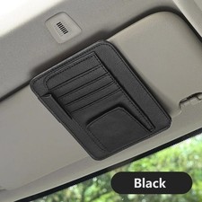 Car Sun Visor Card Holder Glasses Clip Id Banknote Storage Organizer