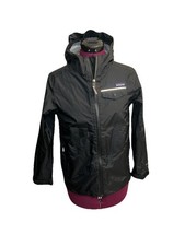 Patagonia Youth Black Torrentshell Hoodie Jacket Sz L 12