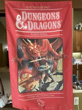 D&D Dungeon Players Manual 5ft Flag Banner Dungeons & Dragons TSR