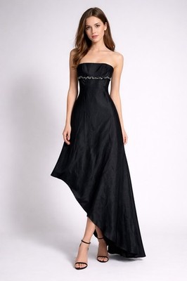 Cache Vintage Strapless Maxi Dress Beaded Lace Up Back Prom Evening Party Size 1