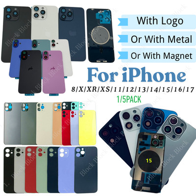 Replacement Rear Back Glass Big Hole Lot For iPhone 14 13 12 11 16 15 XR XS X 8
