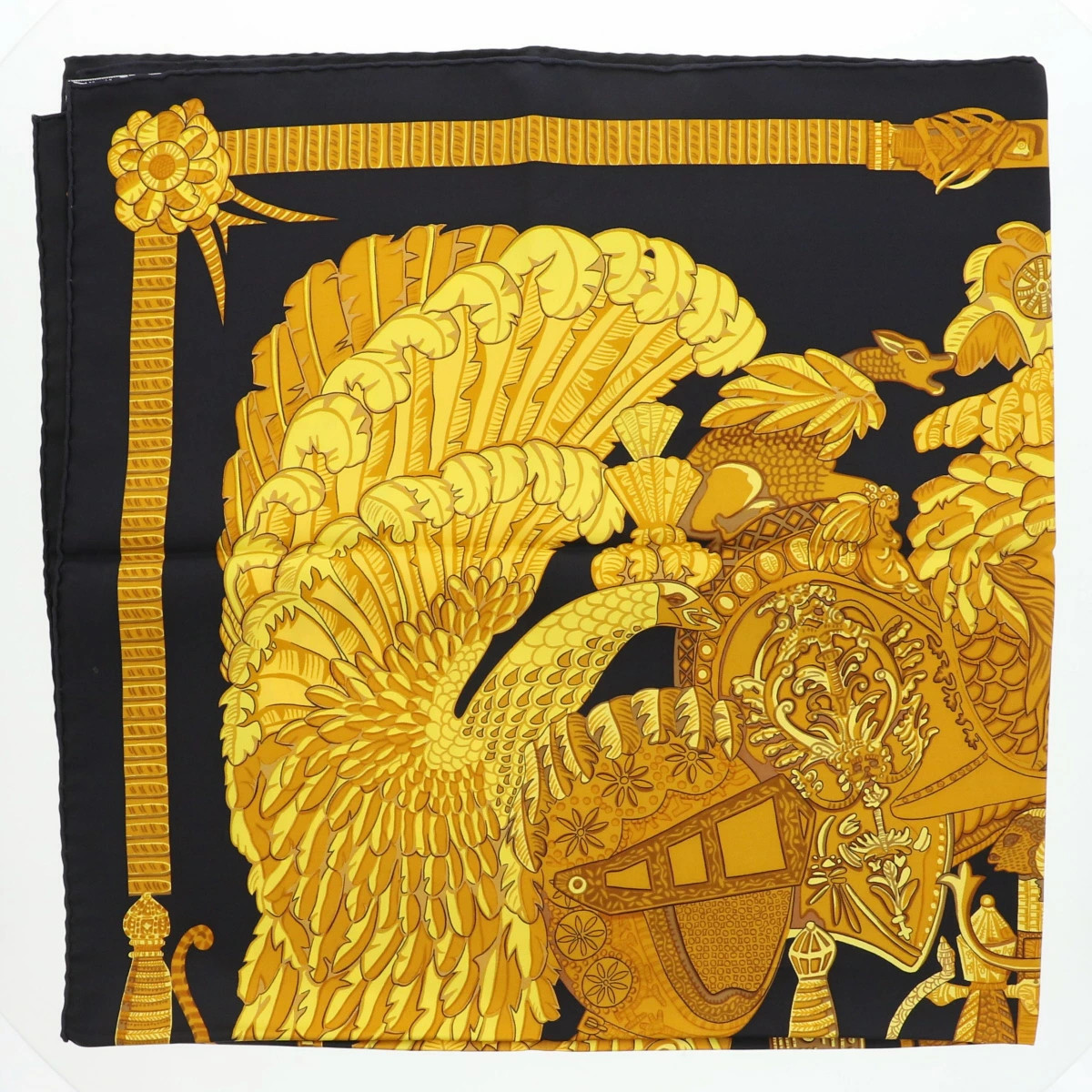Hermes Large Scarf Carre 90 ARMETS en PANACHE Feathered Cavalry Helmet r0_0209 thumbnail 3