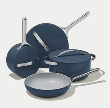 Caraway Home 12pc Cookware Box Set Navy: Nonstick Ceramic, Stainless