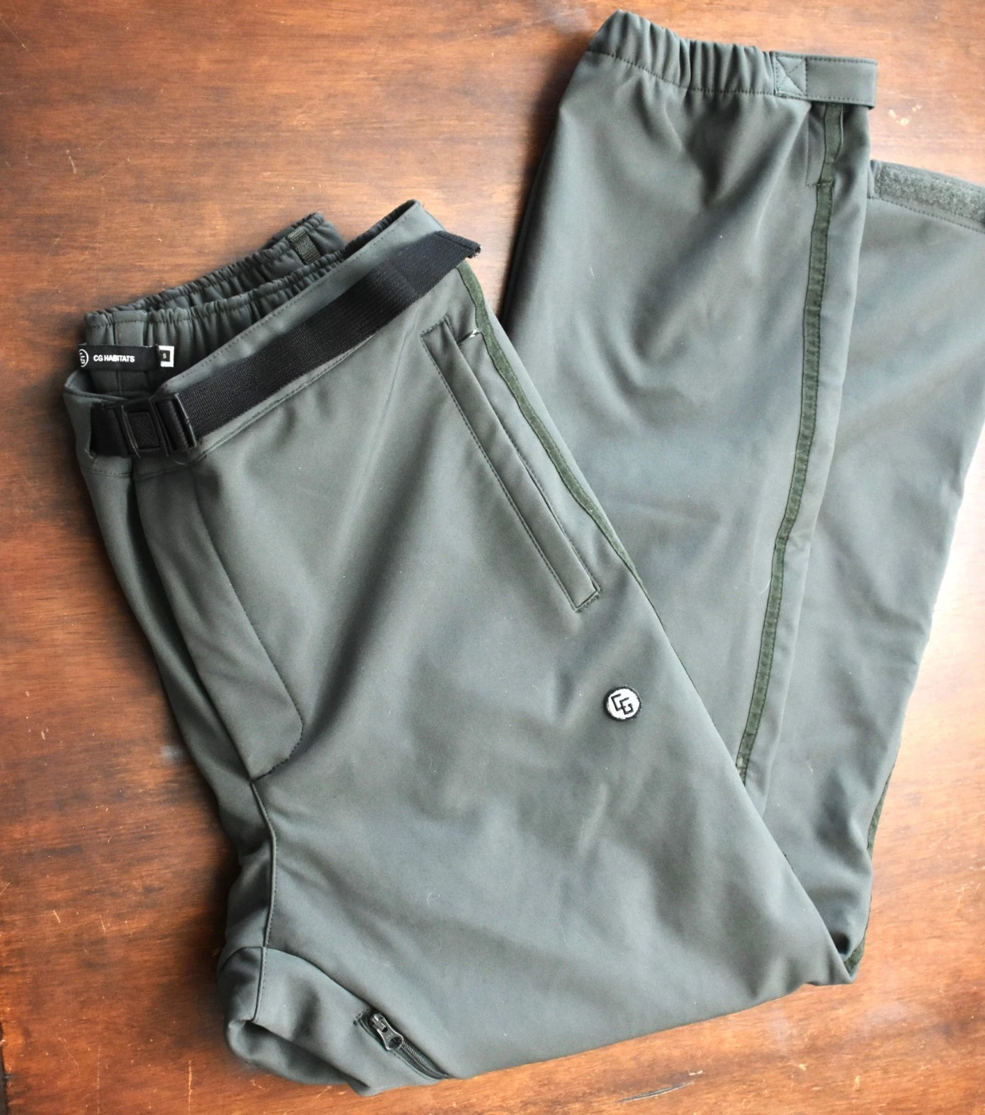 Dark Green Outdoor Unisex Snow Ski Snowboarding Jogging Pants Sz Small 30"x 30"