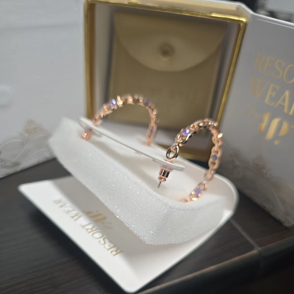 Pendientes Bomb Party Resort Wear Perfect Pastel Moments ER16795 azul sobre dorado Foto 3 de 4