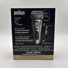 Braun Series 9 PRO Plus Electric Shaver Wet and Dry Razor 6 in 1 Silver New