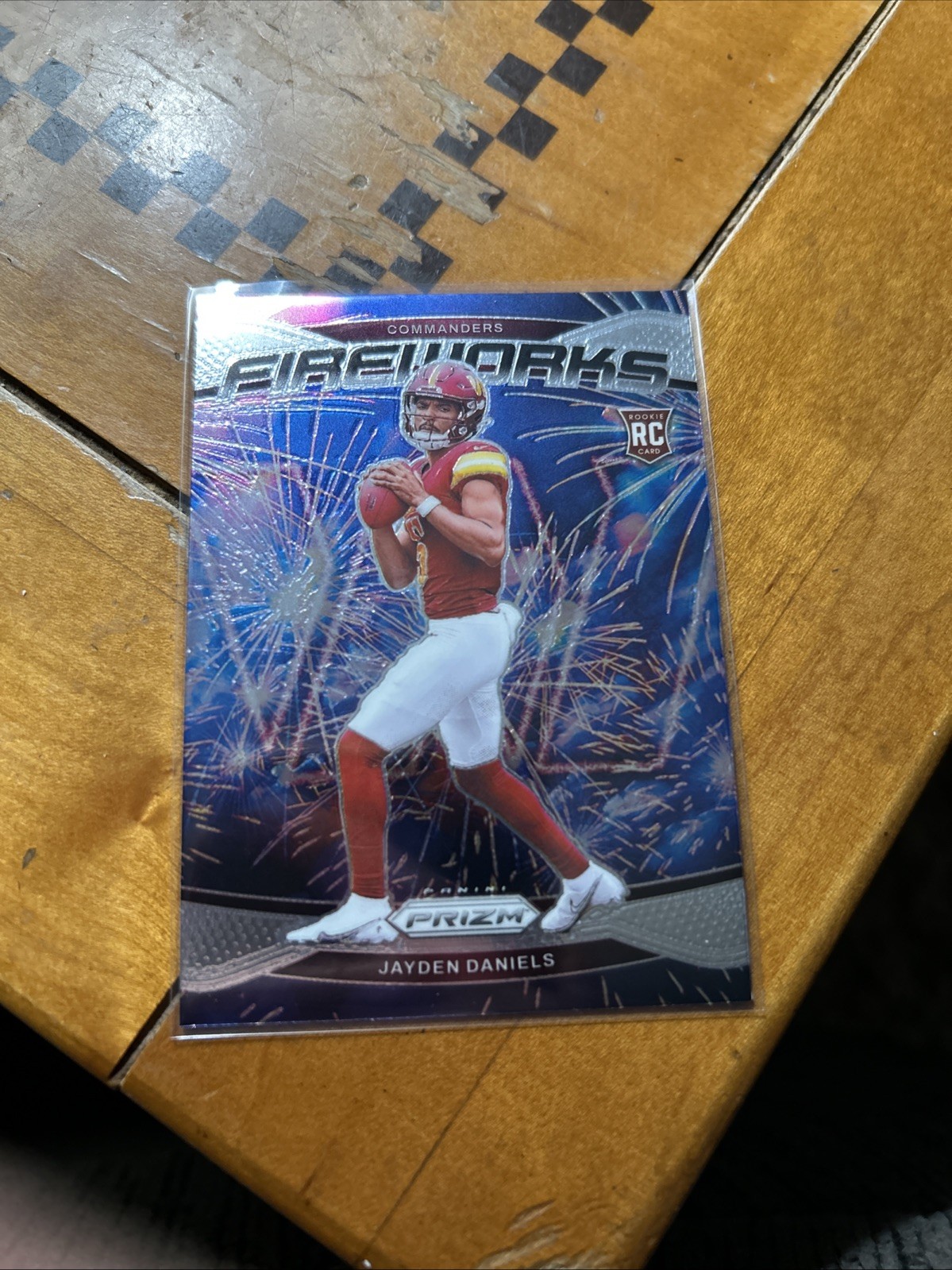 2024 Panini Prizm Jayden Daniels Fireworks #24 RC Washington Commanders Rookie