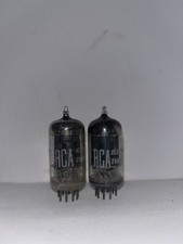 2 RCA 12AU7 Vacuum Tubes Black Plate Square Getter TV7 Tested Strong NonMatching