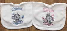 Personalised Embroidered Baby, Toddler, Bib, ANY NAME, Gift, Baby Shower, Cute.