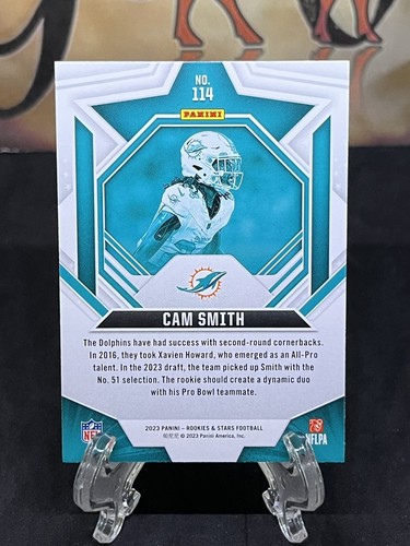 2023 Panini Rookies & Stars Cam Smith RC #114 Miami Dolphins - Picture 2 of 3
