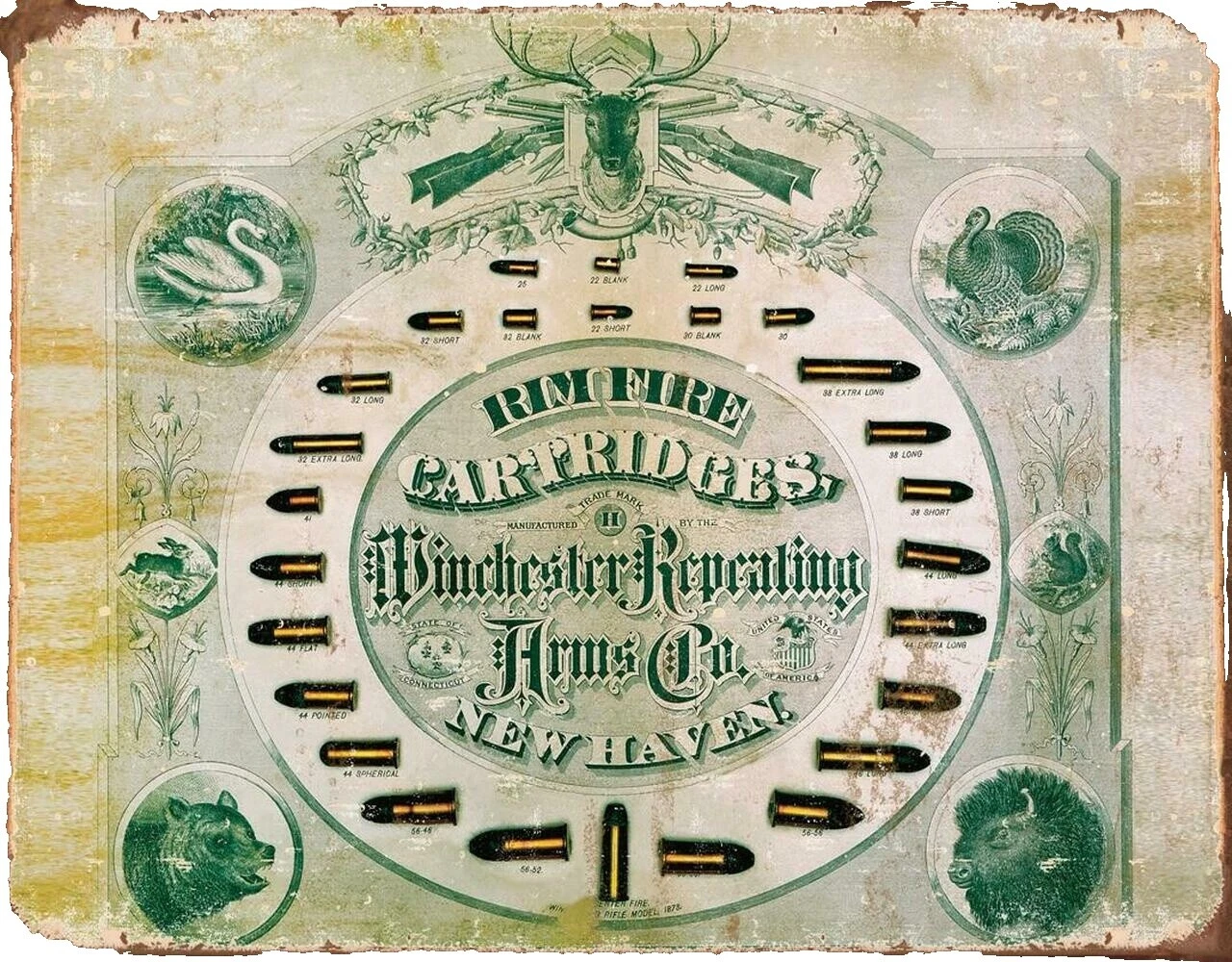 Winchester Metal Placas Y Letreros Decoración para el Hogar