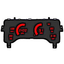 1997-2006 Jeep Tj Digital Gauge Cluster Red Led Intellitronix Dp6014 Made In Usa