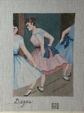 hand painted needlepoint canvases - By ARB Titled  Degas  - 13 Mesh