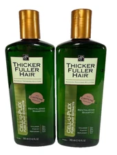 2 Thicker Fuller Hair Shampoo Cell-U-Plex w/ Caffeine Revitalizing for Hair 12oz
