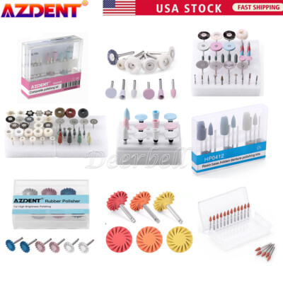 AZDENT Dental Composite Polishing Kit Diamond RA HP Silicone Polisher Burs