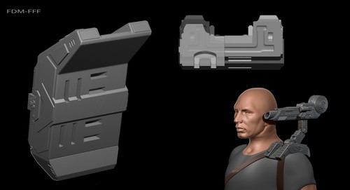 Predator Shoulder Cannon plasma Two Size File for 3D Printer - Model Printing - 第 21/24 張圖片