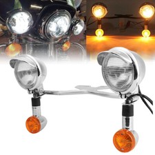 Passing Spotlight Headlight Assembly Spot Fog Light Bar Turn Signals Bracket Kit