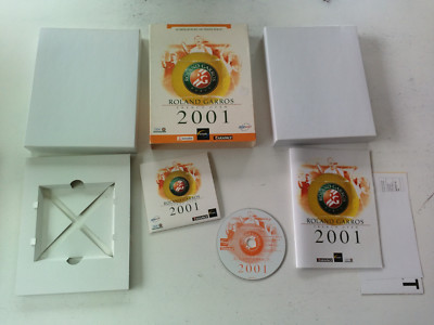 Jeu PC Roland Garros 2001 – Version Big Box, En Bon état, Jeu De Tennis Rétro