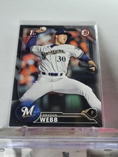 2016 Bowman Draft #BD-82 BRADEN WEBB Milwaukee Brewers Black /499