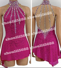 New ice figure skating dress Baton rotating dress custom size