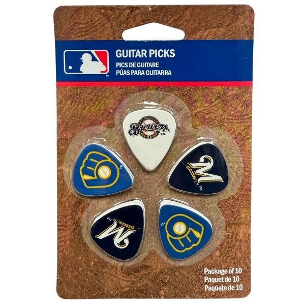 Pack of 10 MIL Milwaukee Brewers MLB Baseball Guitar Picks WI Free Shipping!