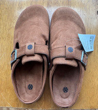 Brown Leather Material Clogs New With Tags Brown Leather Mule Clogs Size 10 US