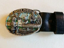 The Great American Buckle Co Belt Buckle "Welder" W/ belt