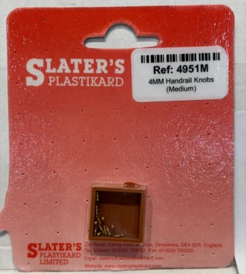 Slaters 4951M - 4mm Échelle (00 Échelle) - 12 x 2.0mm Laiton Rampe Boutons - 2nd - Photo 1/4