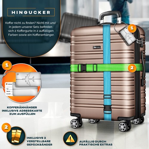 tillvex® Reisekoffer Set Koffer Hartschale Trolley Kofferset Tasche S-M-L-XL - Bild 26 von 120