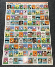 37" x 26" Charles Schultz Peanuts Uncut Trading Card Preview Prototype Sheet Set