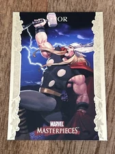 2007 Fleer Marvel Masterpieces Gold Border #86 Thor￼