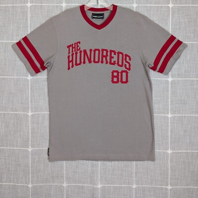 The Hundreds Shirt Mens Large Gray Spellout 80 Cotton Y2K Skater Skate Tee