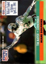 1991 Pro Set #211b Tim McKyer Traded box on front