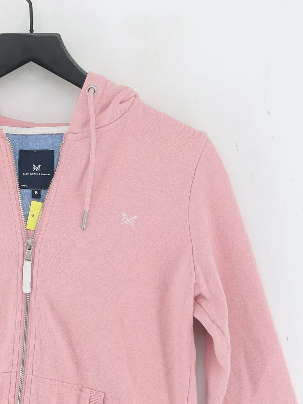 VETEMENTS Crew Clothing Felpa Donna con Cappuccio UK 8 Rosa Cotone con Pullover Poliestere