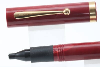 Vintage Sheaffer No Nonsense Premium 'Vintage' Red Marble Kugelschreiber, GT