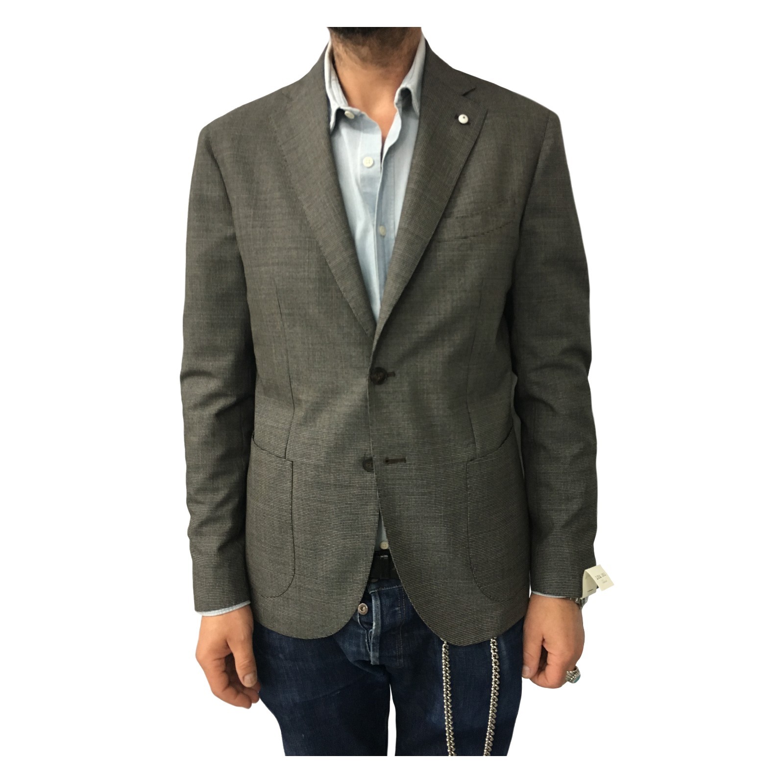 Модель Jacke Herren Ungefttert Dunkelbraun L B m1911 Pied De Poule 100 натуральная кожа 71190₽