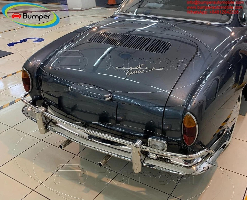 Parachoques trasero Volkswagen Karmann Ghia estilo EE. UU. año 1955 - 1966 nuevo Foto 4 de 4