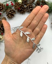 1" Cut Out Leaf Trim Christmas metallic gold silver sew on stick on garland xmas