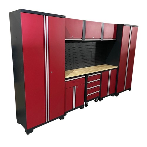 US PRO GARAGE STORAGE SYSTEM TOOL CHEST CABINET BOX RED / BLACK FINANCE OPTIONS - Picture 8 of 11